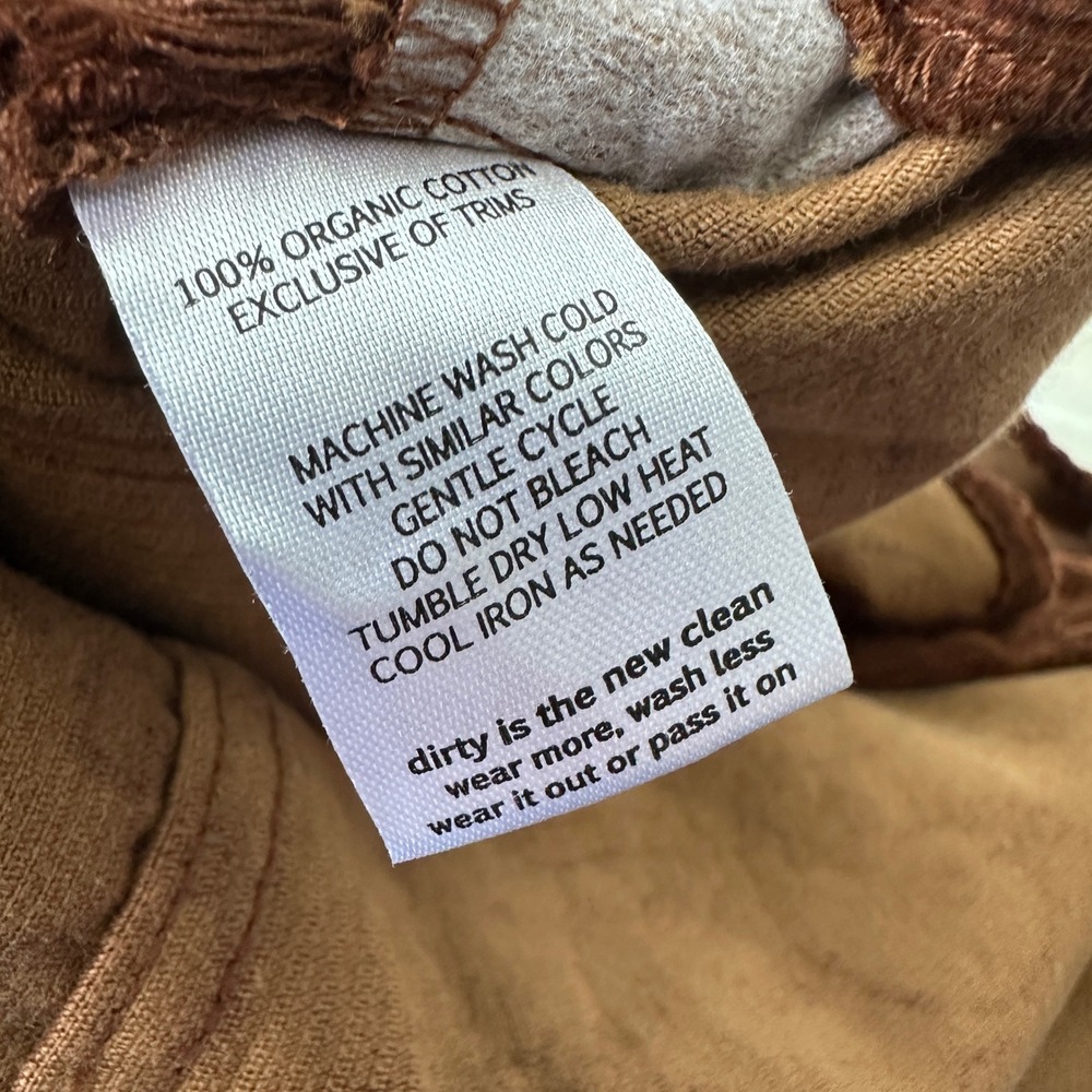 New Toad&Co Scouter Cord Shorterall Paisley Print Brown Organic Cotton Size S - Picture 8 of 10